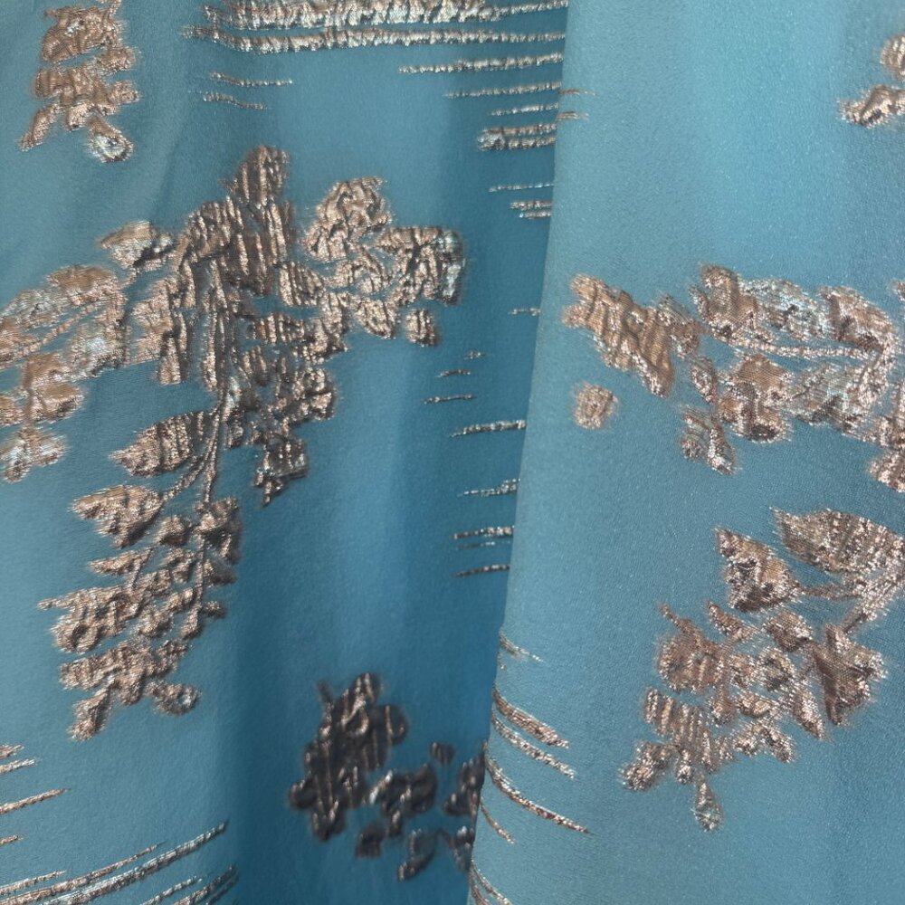 Metallic Jacquard Belted Shirt Dress - Picture 2 of 5